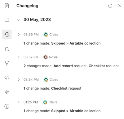 Collection changelog
