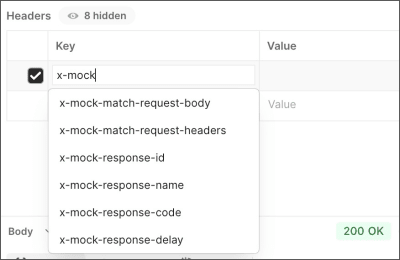Sending a request to the mock server
