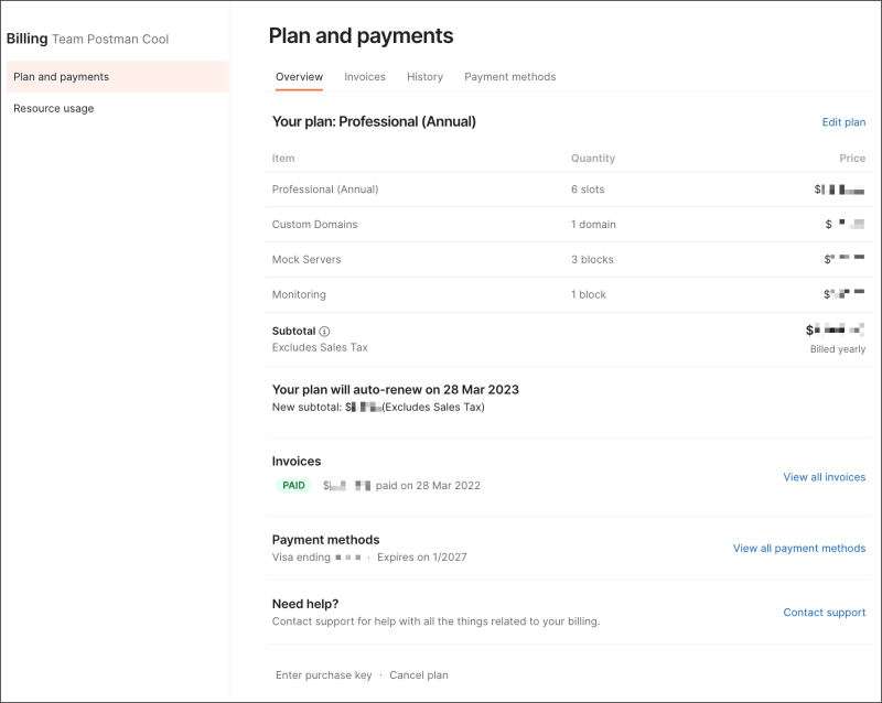 Billing overview