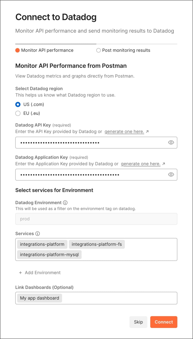 Connecting to Datadog APM