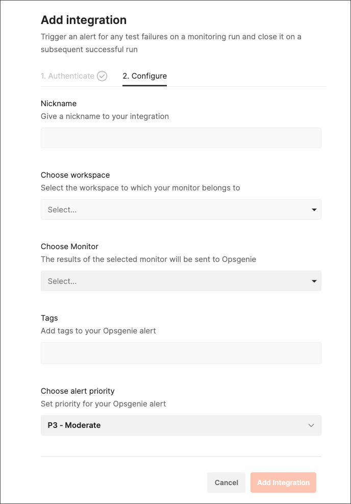 Save Opsgenie configuration