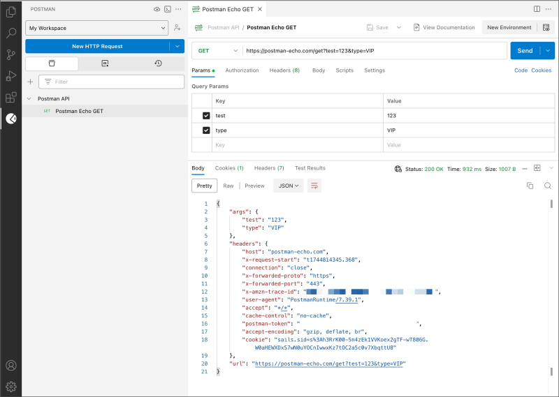 Postman VS Code extension