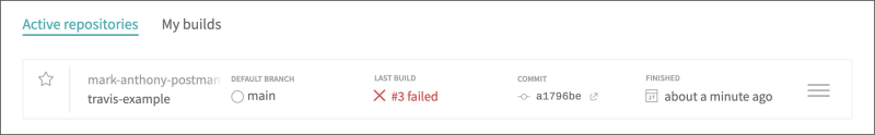 Travis CI build failed