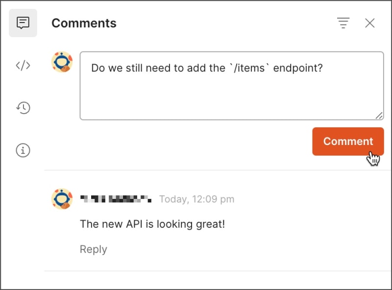 Commenting on an API