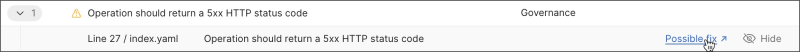 Select Possible fix to open the Postman Docs page