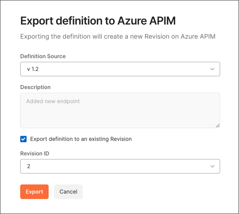 Exporting an API