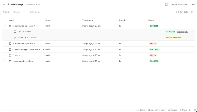 View all CircleCI builds