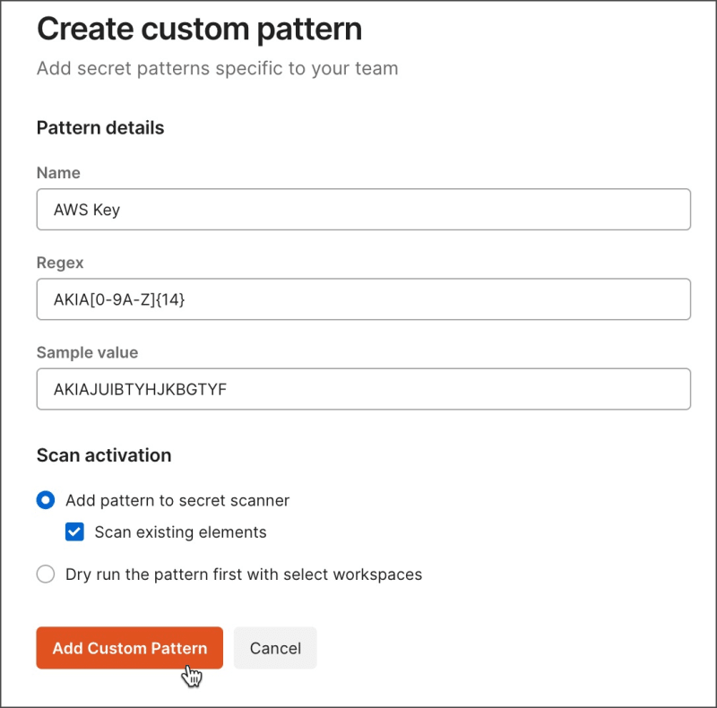 Create custom pattern