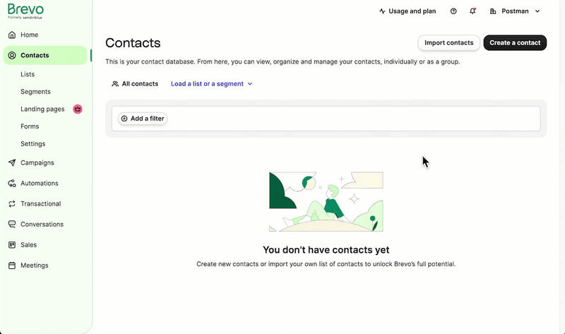 Run the flow and verify contacts