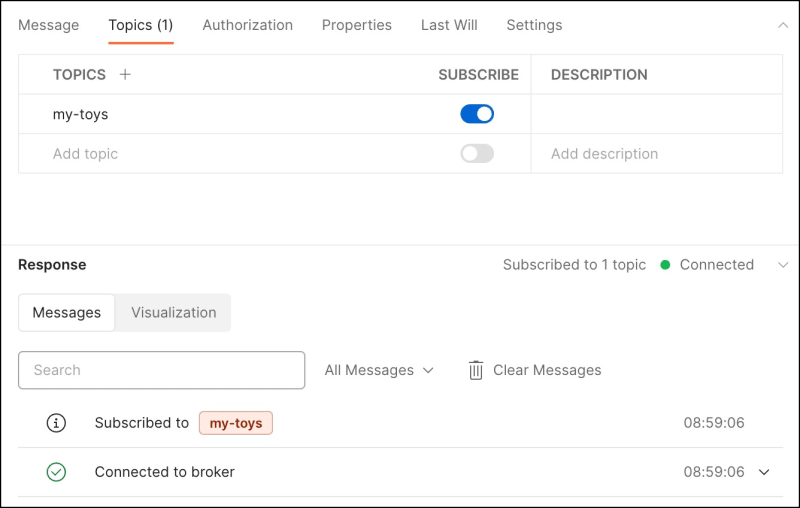 Subscribe to a topic