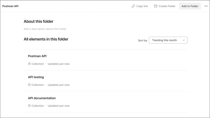 Sort elements in a folder