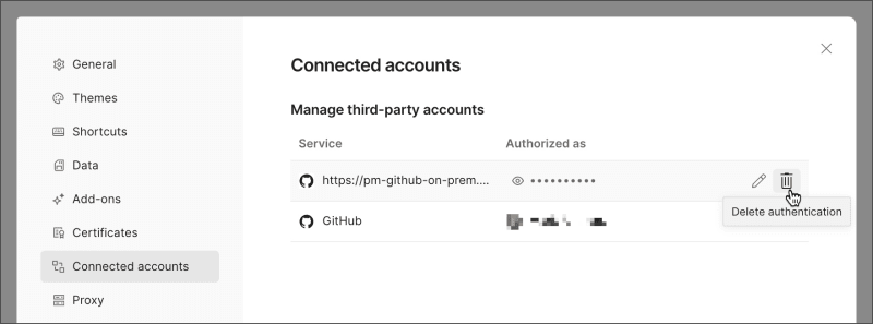 Connected accounts