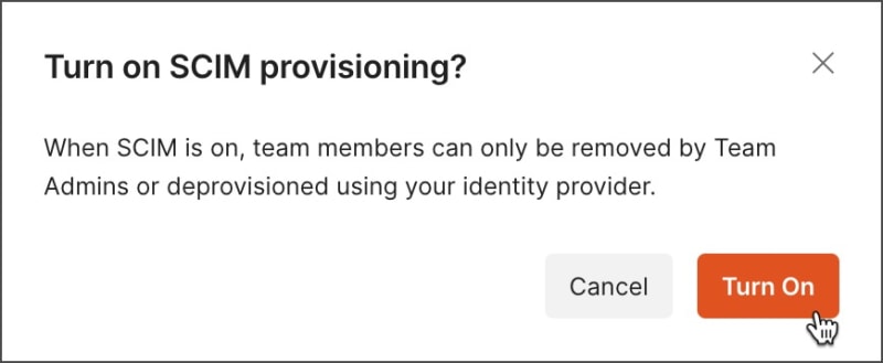 Enable SCIM in dashboard