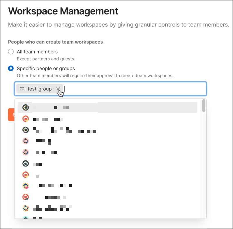 Remove users who can create team workspaces
