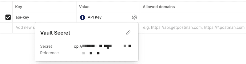 1Password secret details
