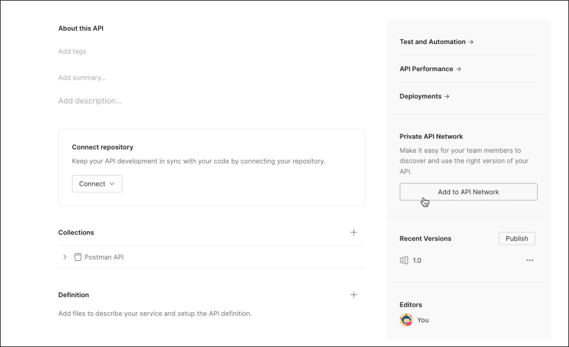 Add API to your Private Network