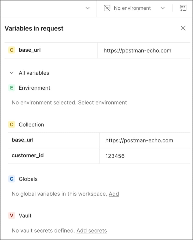 All variables available from an element