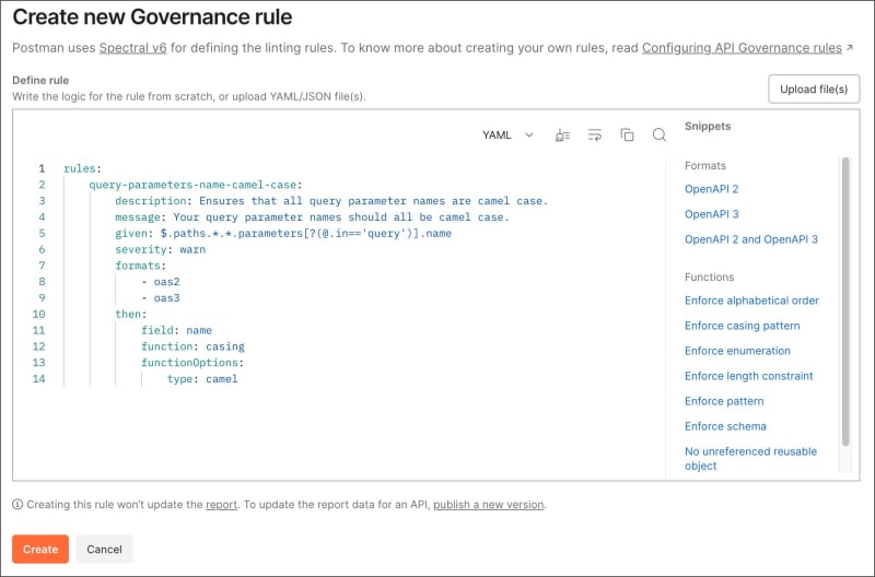 Create a custom API Security rule