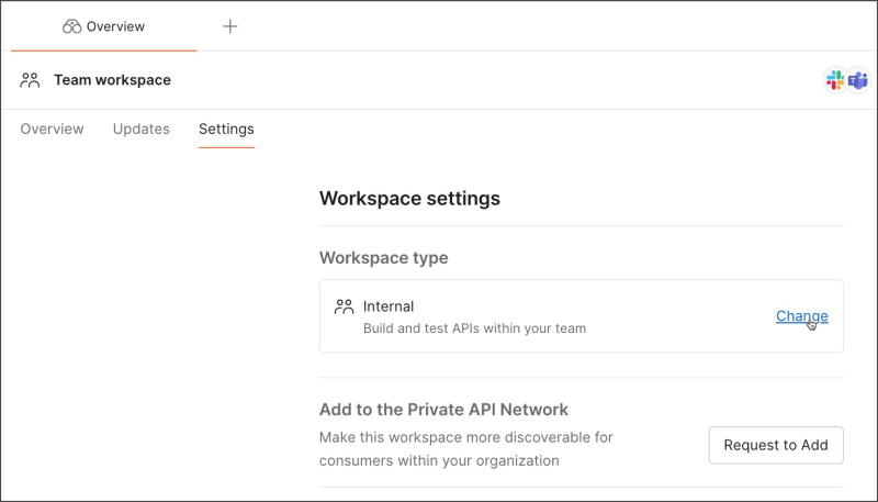 Change workspace visibility