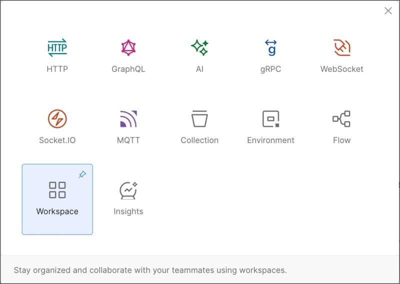 Create new workspace