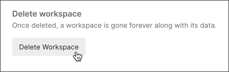 Delete workspace