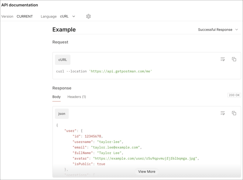 Examples in documentation