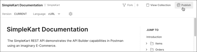 Publish documentation