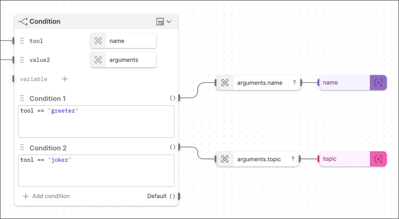 Parse a tool's arguments
