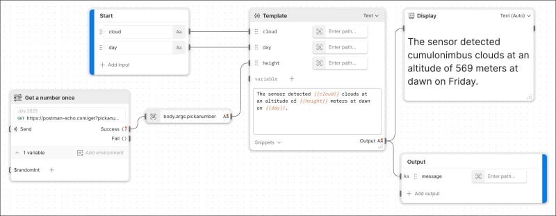 HTTP Request block with variables