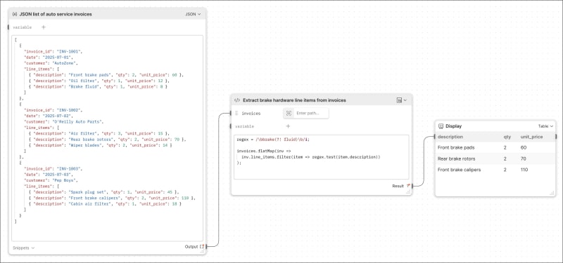 Regex in an Evaluate block