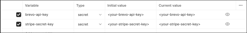 Add API keys