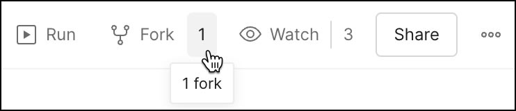 View the fork information count