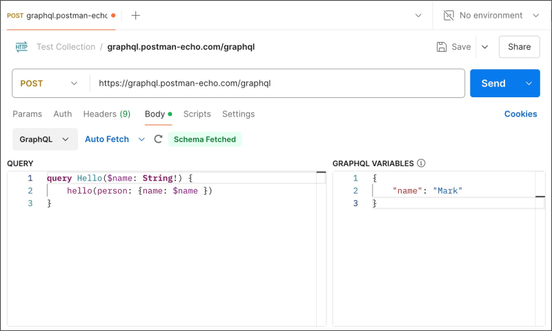 Using GraphQL variables