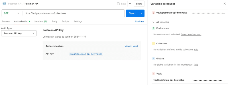 View Guided Auth vault secret used in a request