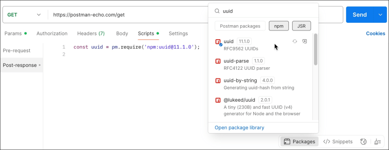 Find and use public packages in external registries
