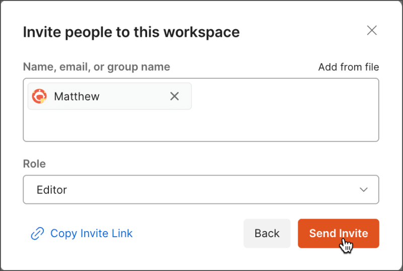 Invite team members to a Partner Workspace