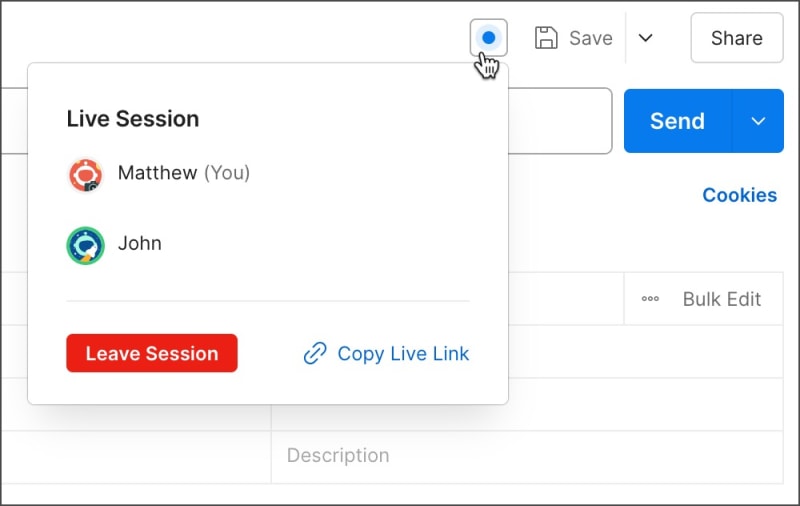 View live session details