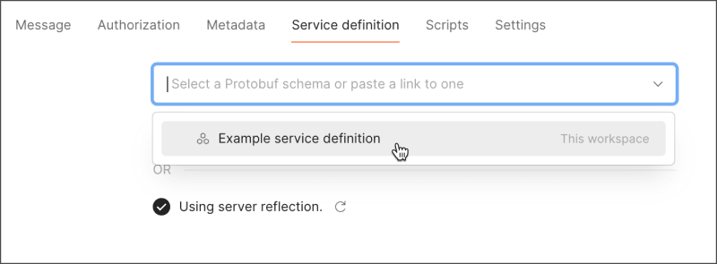 Using a protobuf API from the workspace