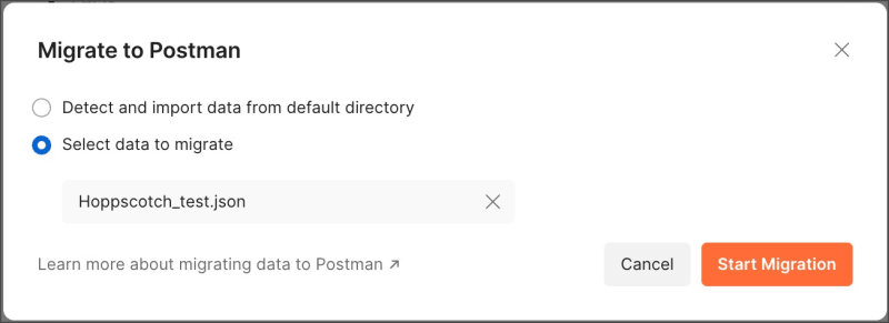 Import Hoppscotch data