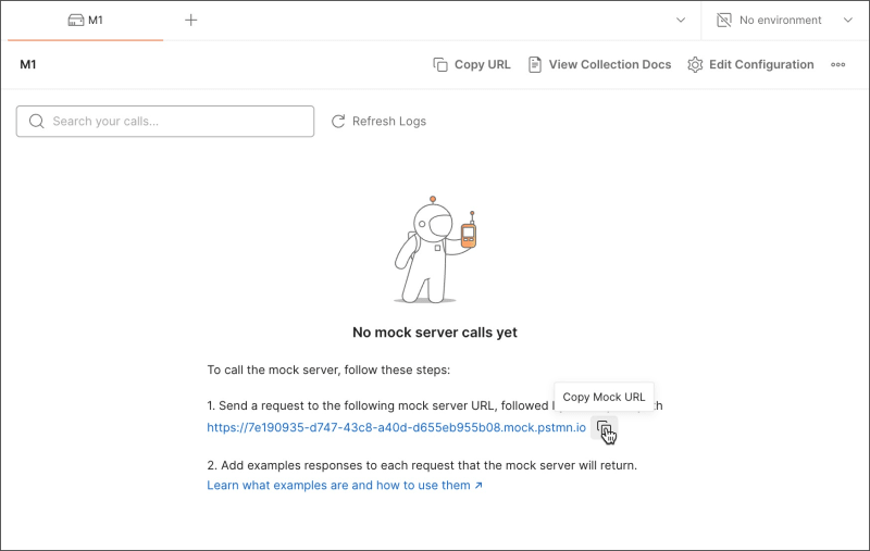 Copy mock URL