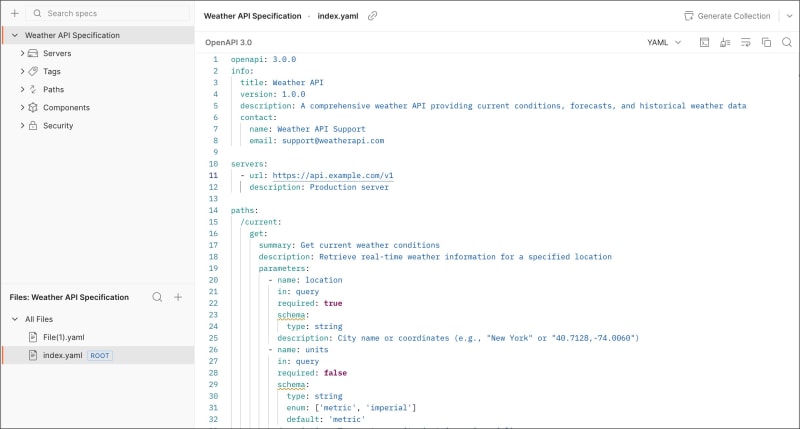 Multi-file OpenAPI 3.0 specification