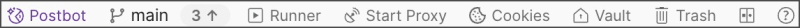 Postman footer right view