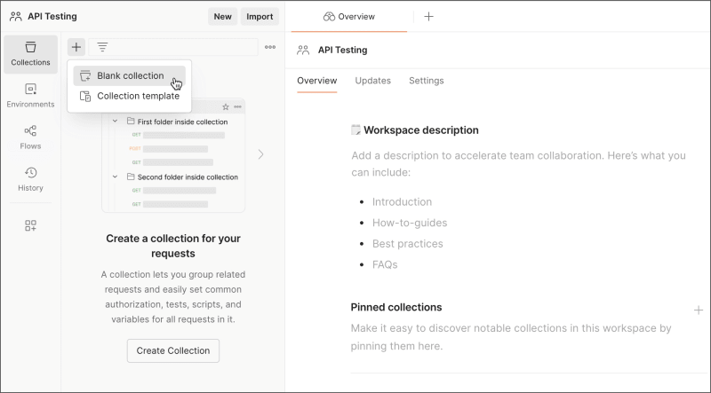 Create new collection