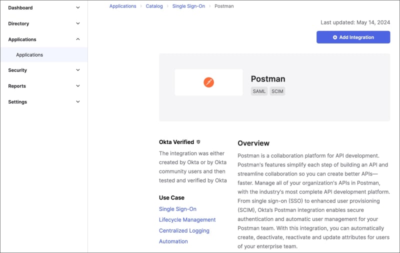 Add Postman integration