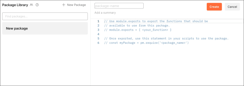 Create a new package