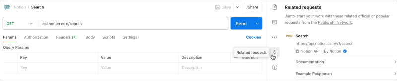 Open related requests