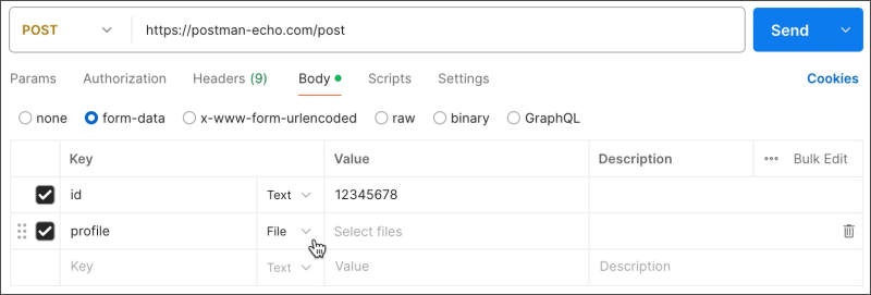 Add form data