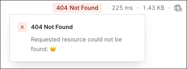 Hover over the response code to get a description