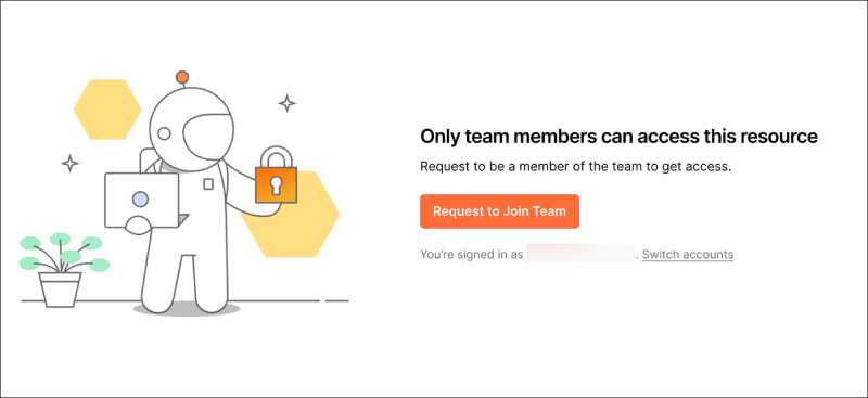 Request to join the team