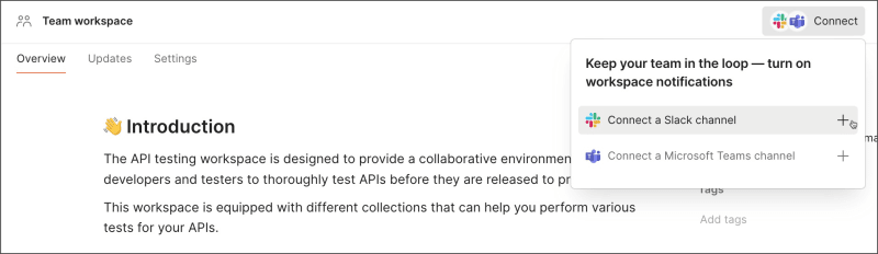 Connect a workspace to Slack